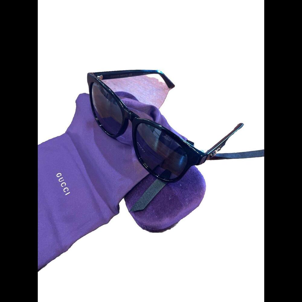 GUCCI GG0232SK 002 Black Grey/Square Mirrored lens Sunglasses New $495msrp - Picture 5 of 9